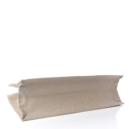 Saint Laurent Linen Calfskin Rive Gauche Tote Optic White 4 of 9