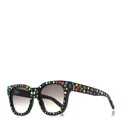 Louis Vuitton LV X YK Acetate Painted Dots Sunglasses Z1903W Black Multicolor 1 of 7