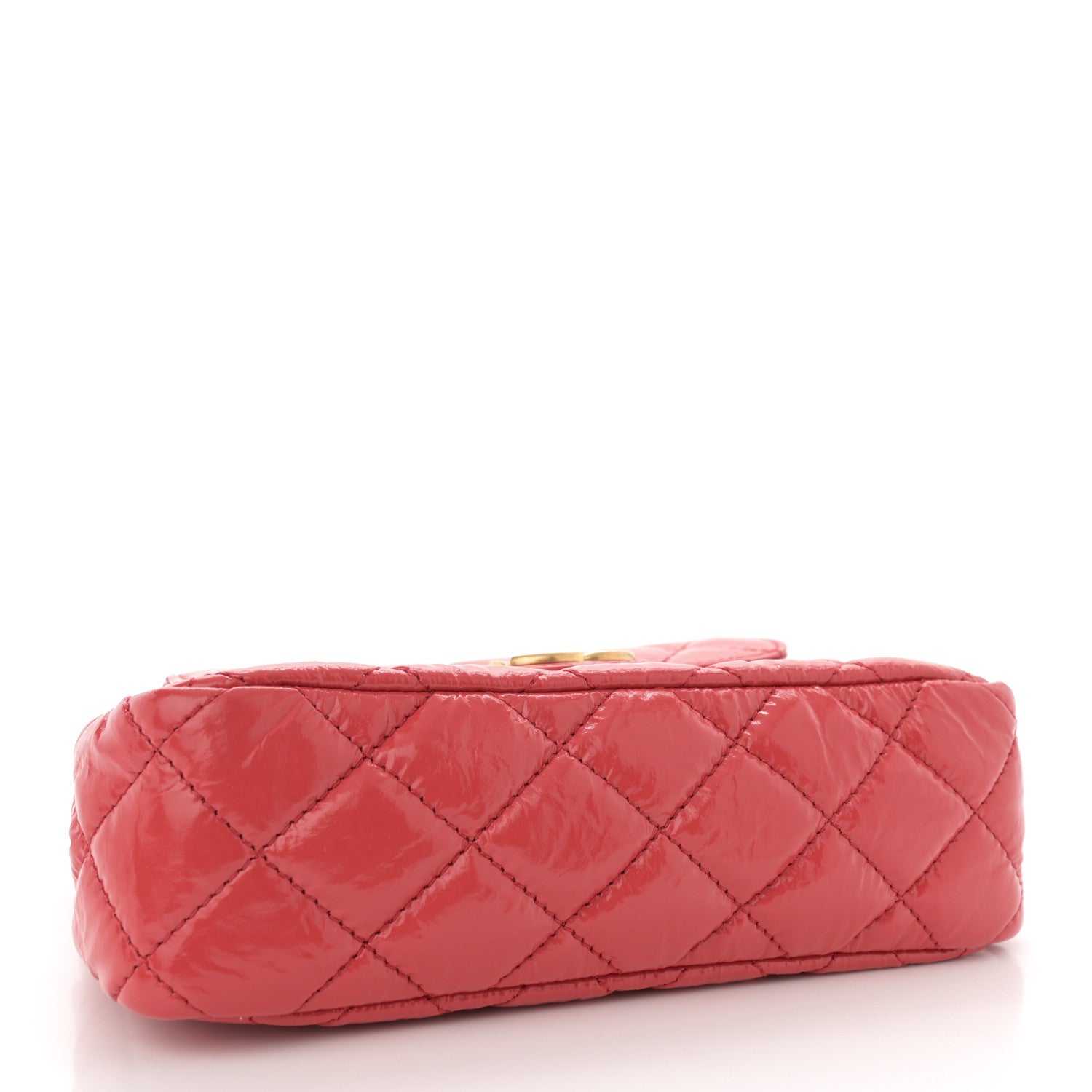 Chanel Shiny Crumpled Calfskin Quilted Small Wavy CC Hobo Red 4 of 10