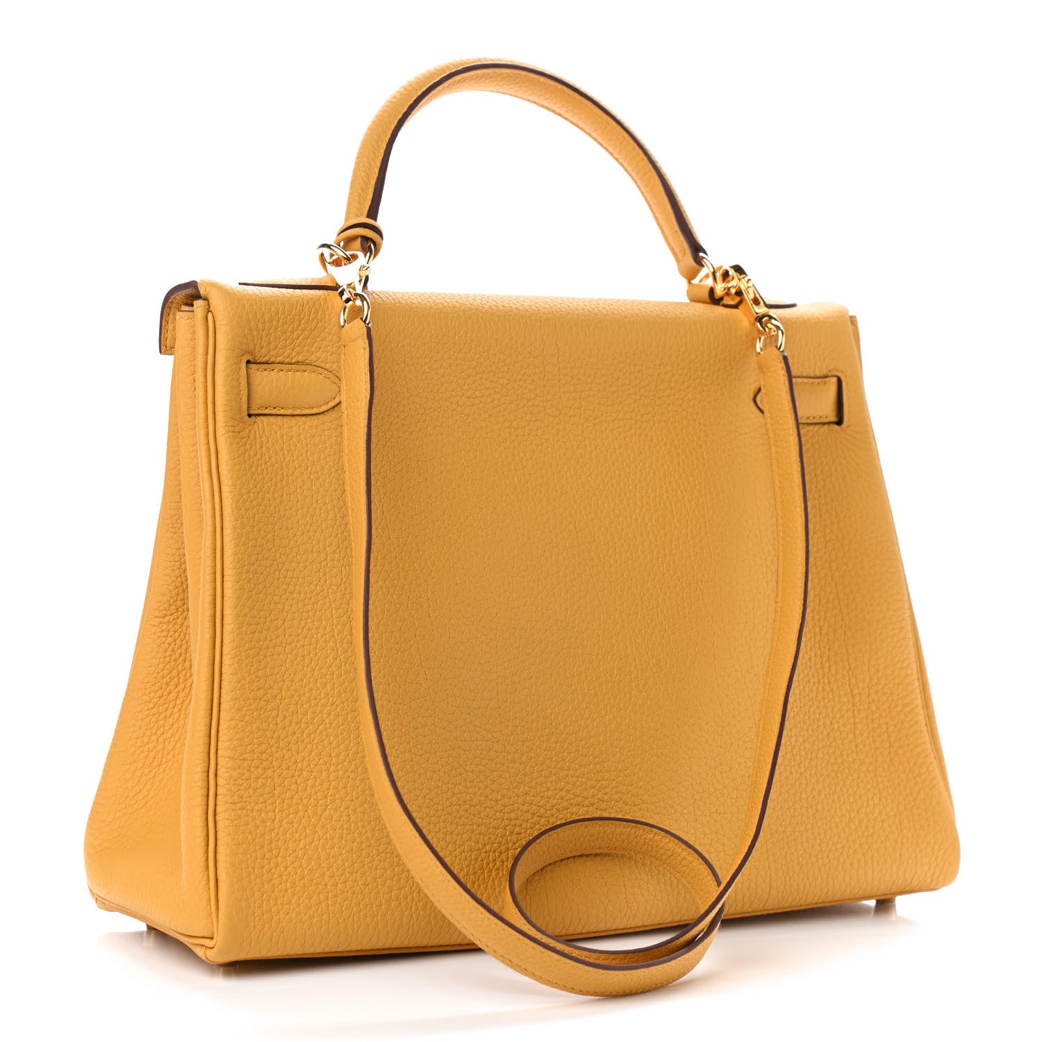 Hermes Togo Kelly Retourne 32 Jaune Ambre 3 of 12