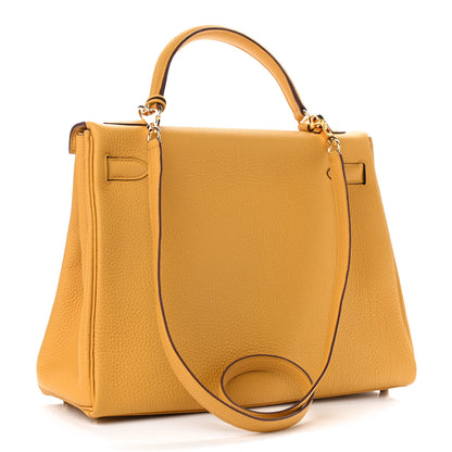 Hermes Togo Kelly Retourne 32 Jaune Ambre 3 of 12