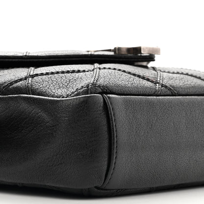 Saint Laurent Calfskin Matelasse Diamond Quilted Monogram Medium College Bag Black 9 of 12