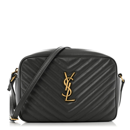 Saint Laurent Calfskin Matelasse Monogram Lou Camera Bag Greyish Brown 1 of 11