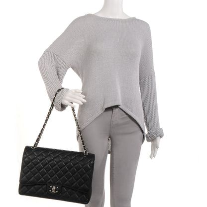 Chanel Caviar Quilted Maxi Double Flap Black 2 of 8