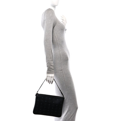 MCM Visetos Liz Shopper Tote Pouch Black 2 of 11