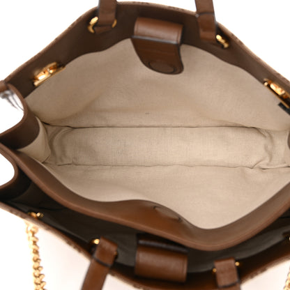 Gucci Monogram Calfskin Medium Horsebit 1955 Tote Bag Beige Brown Sugar 5 of 14