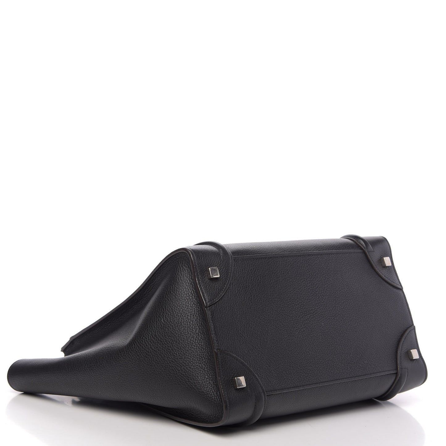 Drummed Calfskin Mini Luggage Black