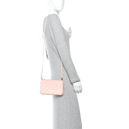 Louis Vuitton Empreinte Monogram Double Zip Pochette Rose 2 of 13