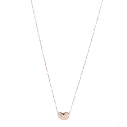 Tiffany 18K Rose Gold 12mm Elsa Peretti Bean Pendant Necklace 1 of 7