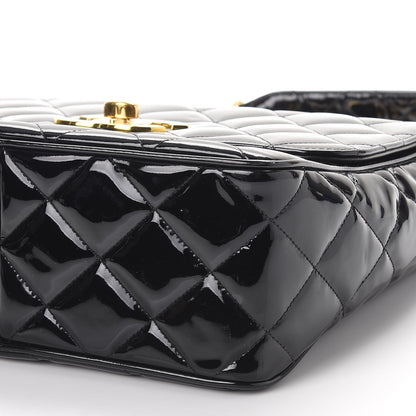 Chanel Patent Quilted Medium Single Flap Black 11 of 12