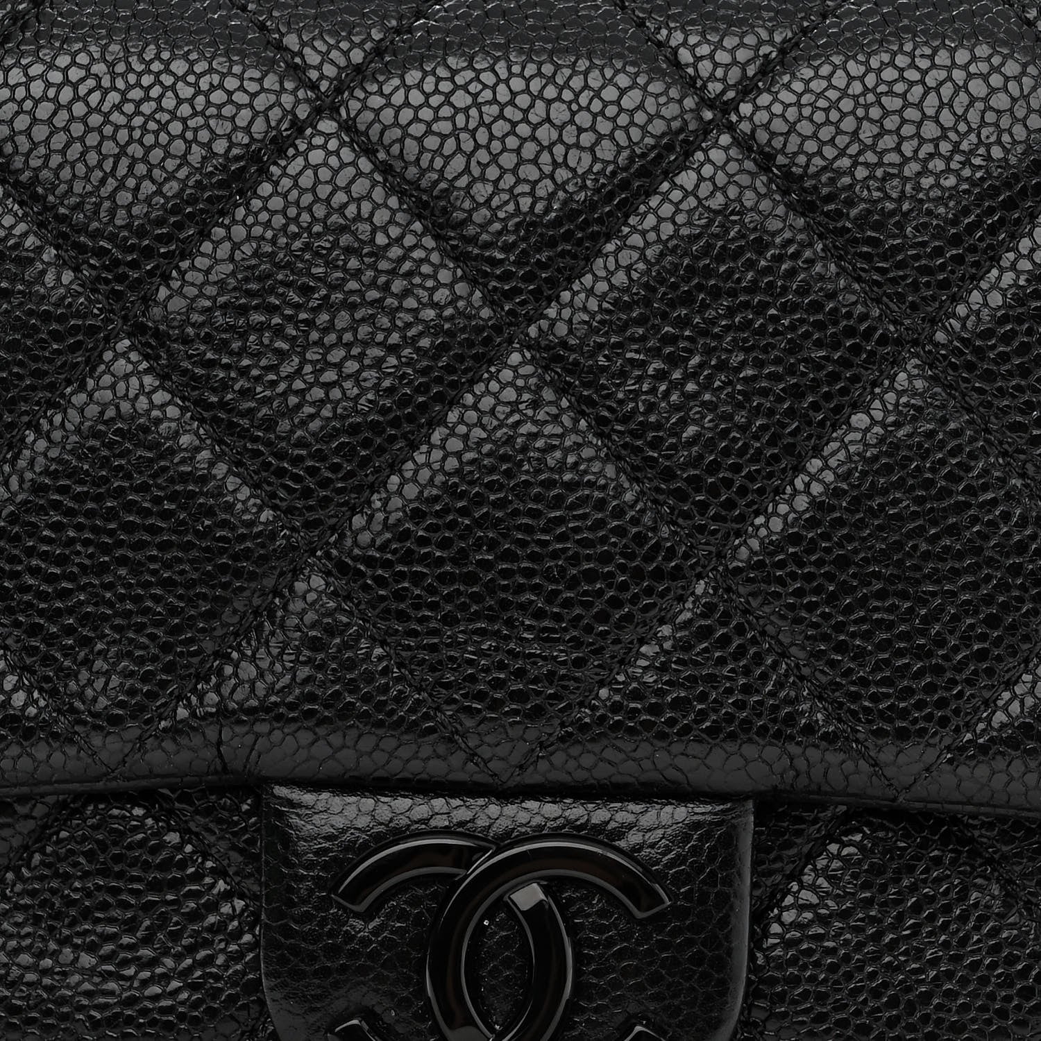 Chanel Caviar Quilted Incognito Mini Square Flap Black 8 of 10