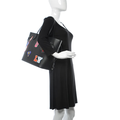 Louis Vuitton Epi Stickers Neverfull MM Black 2 of 10