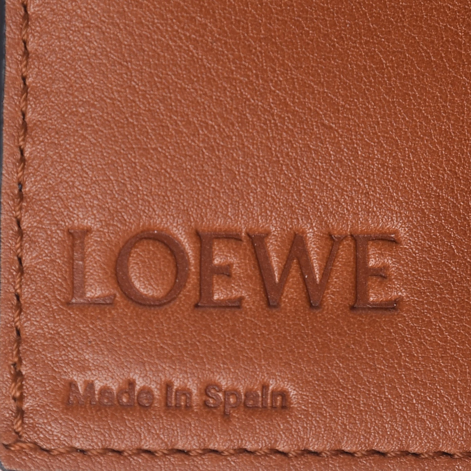 Loewe Grained Calfskin Large Vertical Wallet Steel Blue Tan 6 of 7