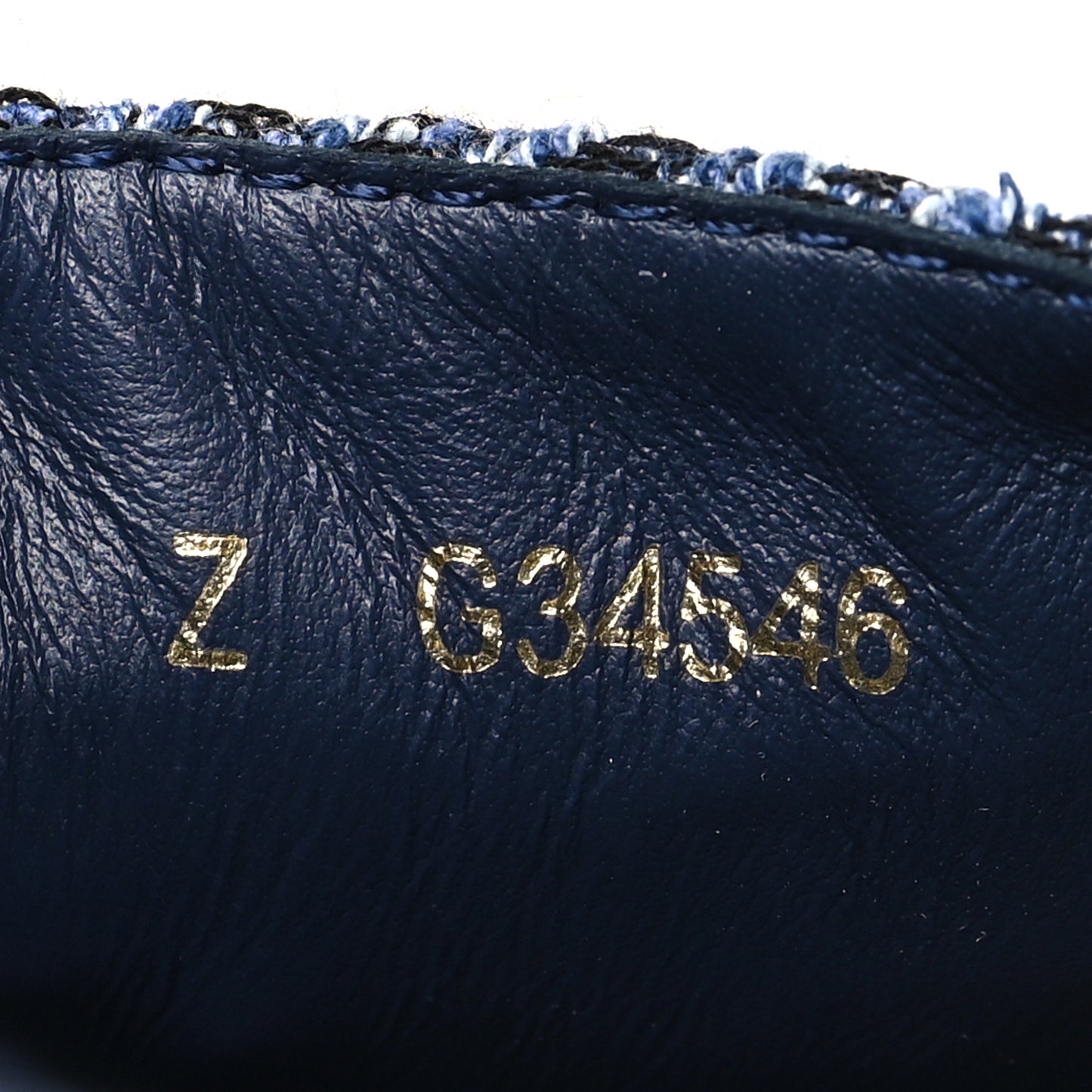 Cotton Tweed CC Espadrilles 40 Blue Ecru Black