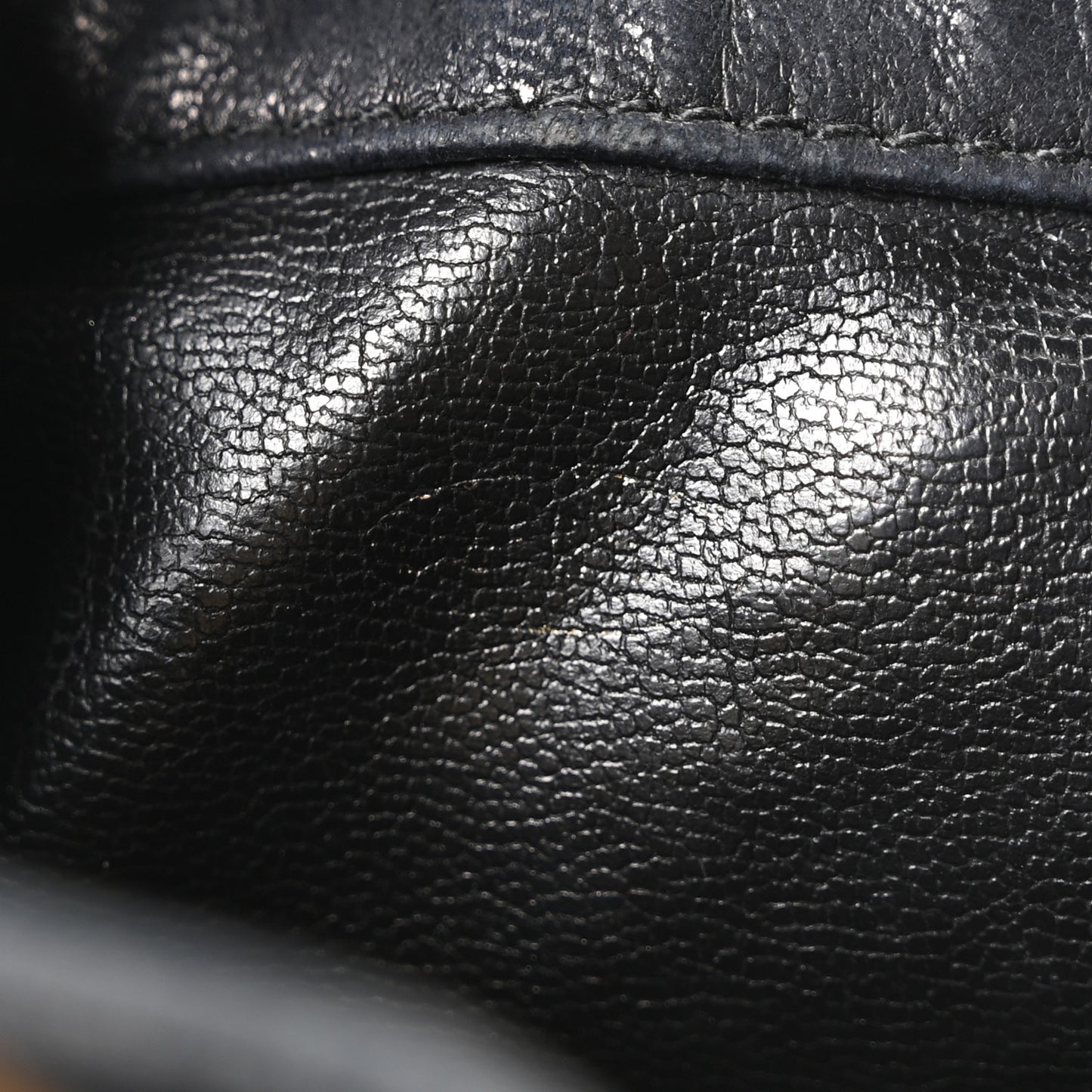 Lambskin CC Drawstring Shoulder Bag Black