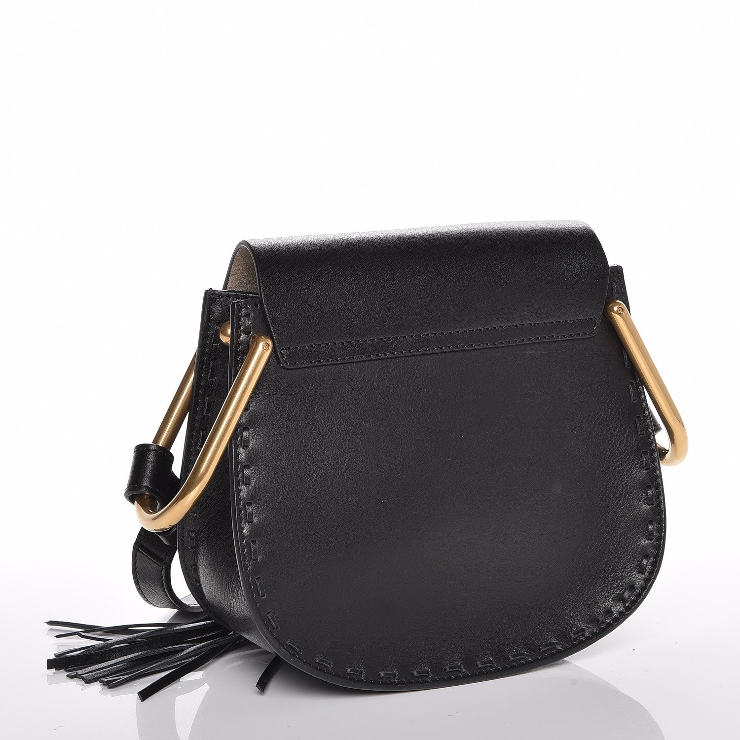 Chloe Calfskin Python Studded Mini Hudson Shoulder Bag Black 6 of 13