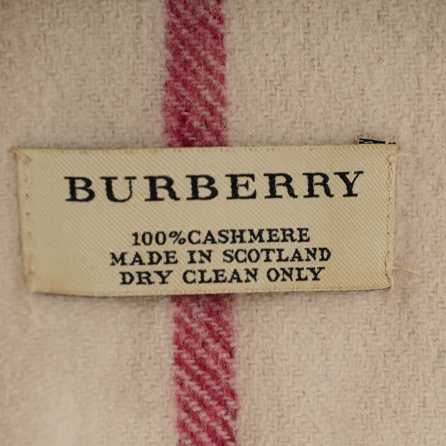 Cashmere Giant Check Scarf Beige