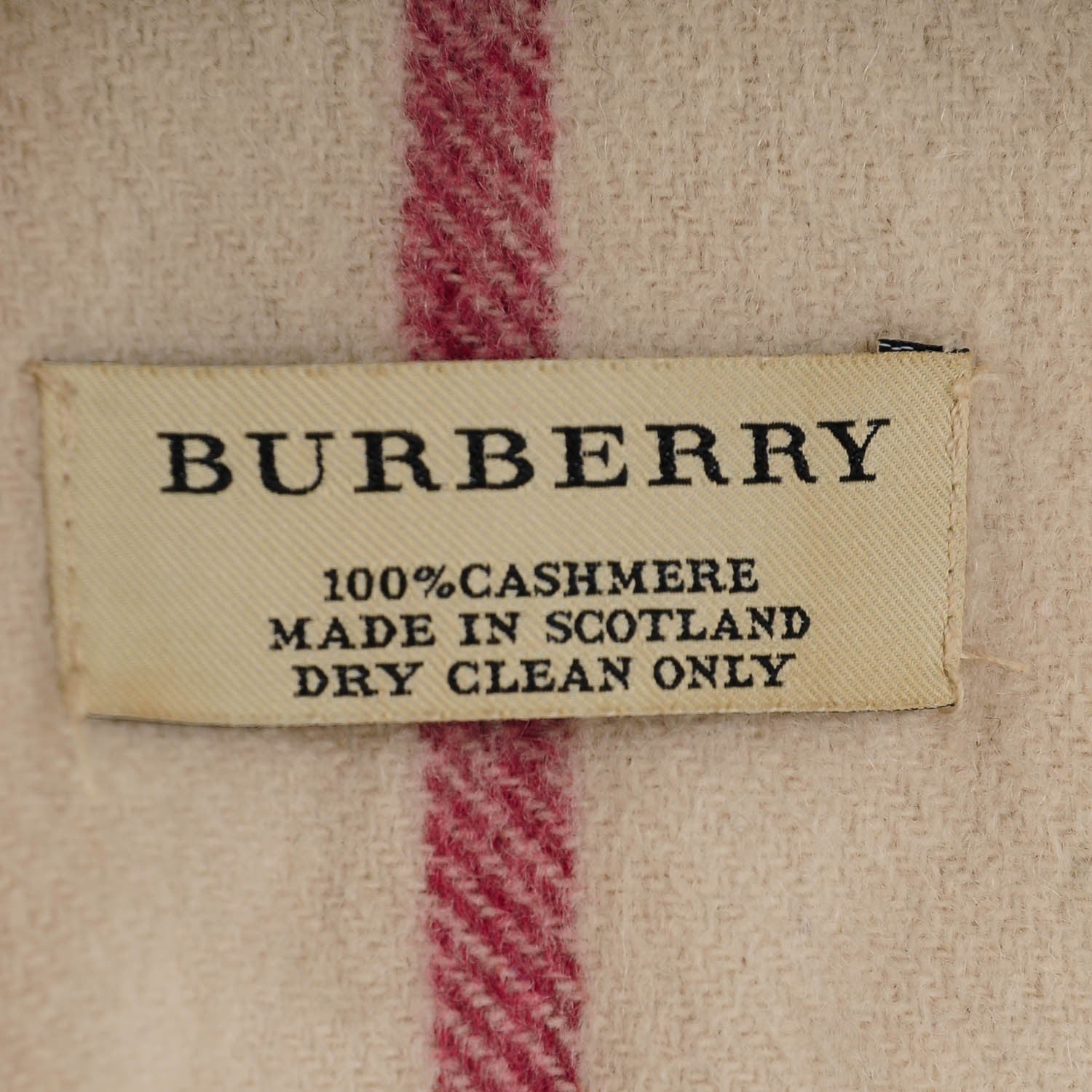 Burberry Cashmere Giant Check Scarf Beige 4 of 4