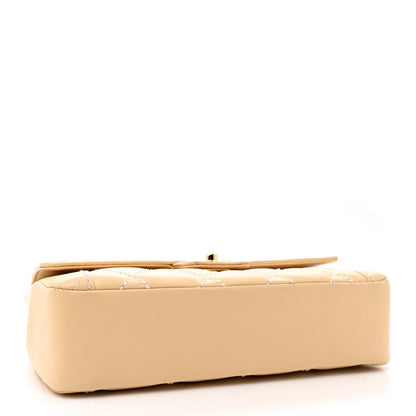Chanel Calfskin Quilted Wild Stitch Top Handle Flap Beige 4 of 16