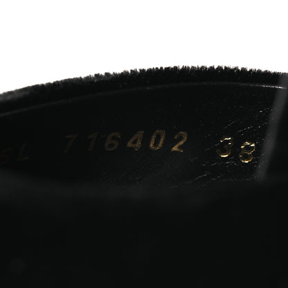 Saint Laurent Velvet Jodie Platform Sandals 38 Black 10 of 11
