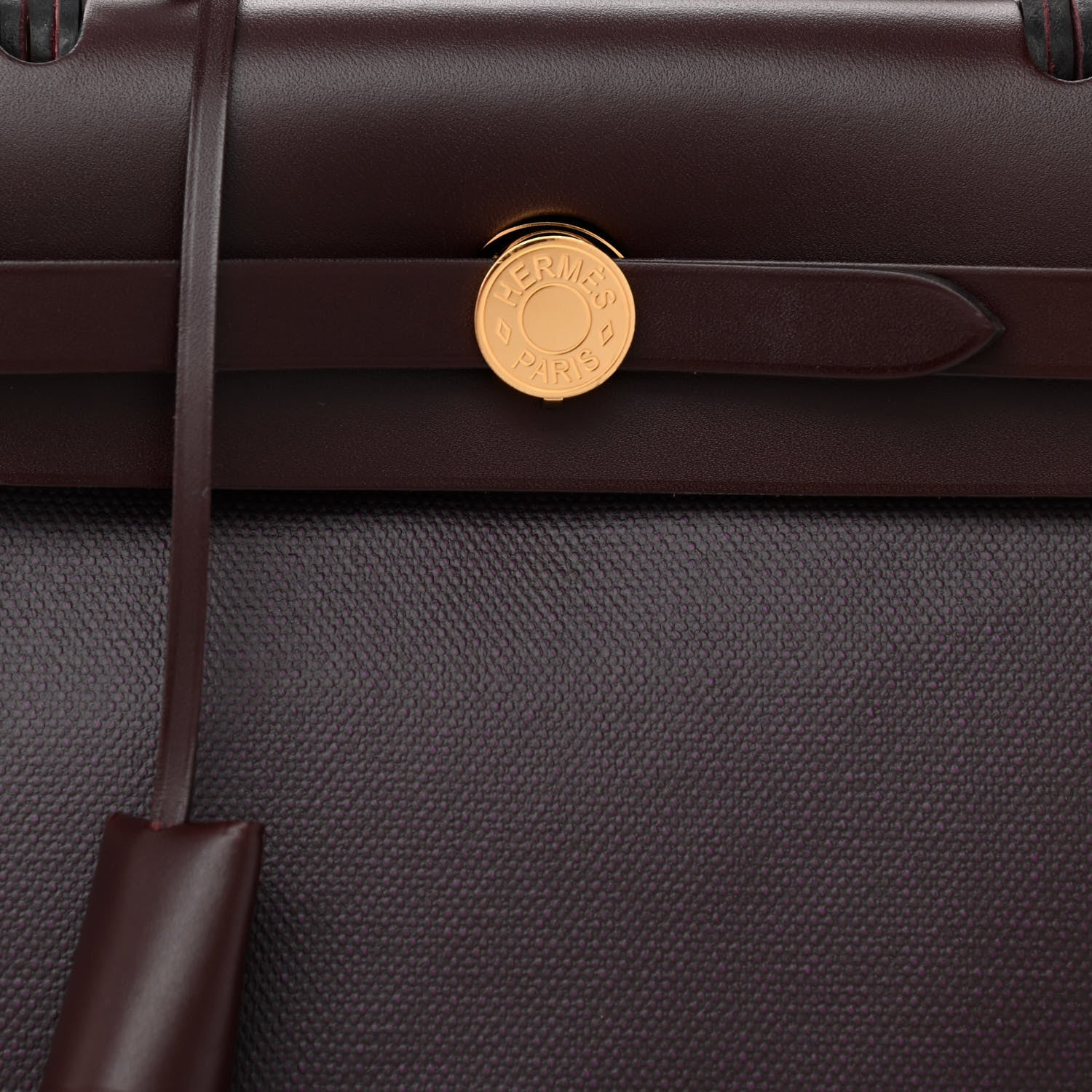 Hermes Toile H Berline Vache Hunter Herbag Zip PM 31 Cassis Ecru Black Rouge Sellier 10 of 12
