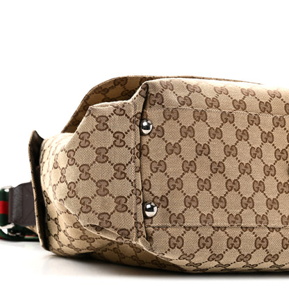 Gucci Monogram Web Messenger Diaper Bag Brown 9 of 11