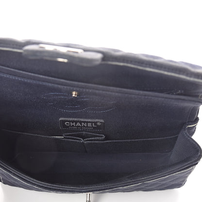 Chanel Grosgrain Quilted Medium Double Flap Navy 5 of 13
