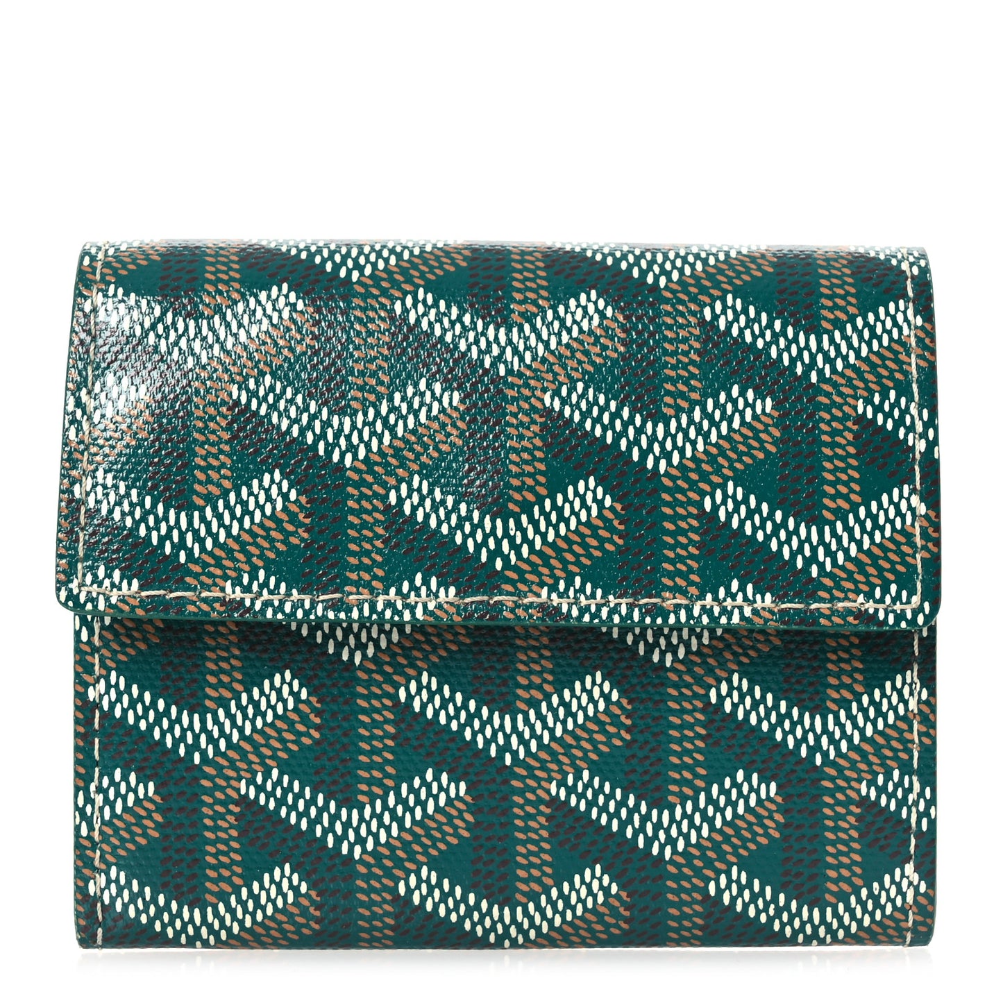 Goyardine Marigny Coin Purse Wallet Green