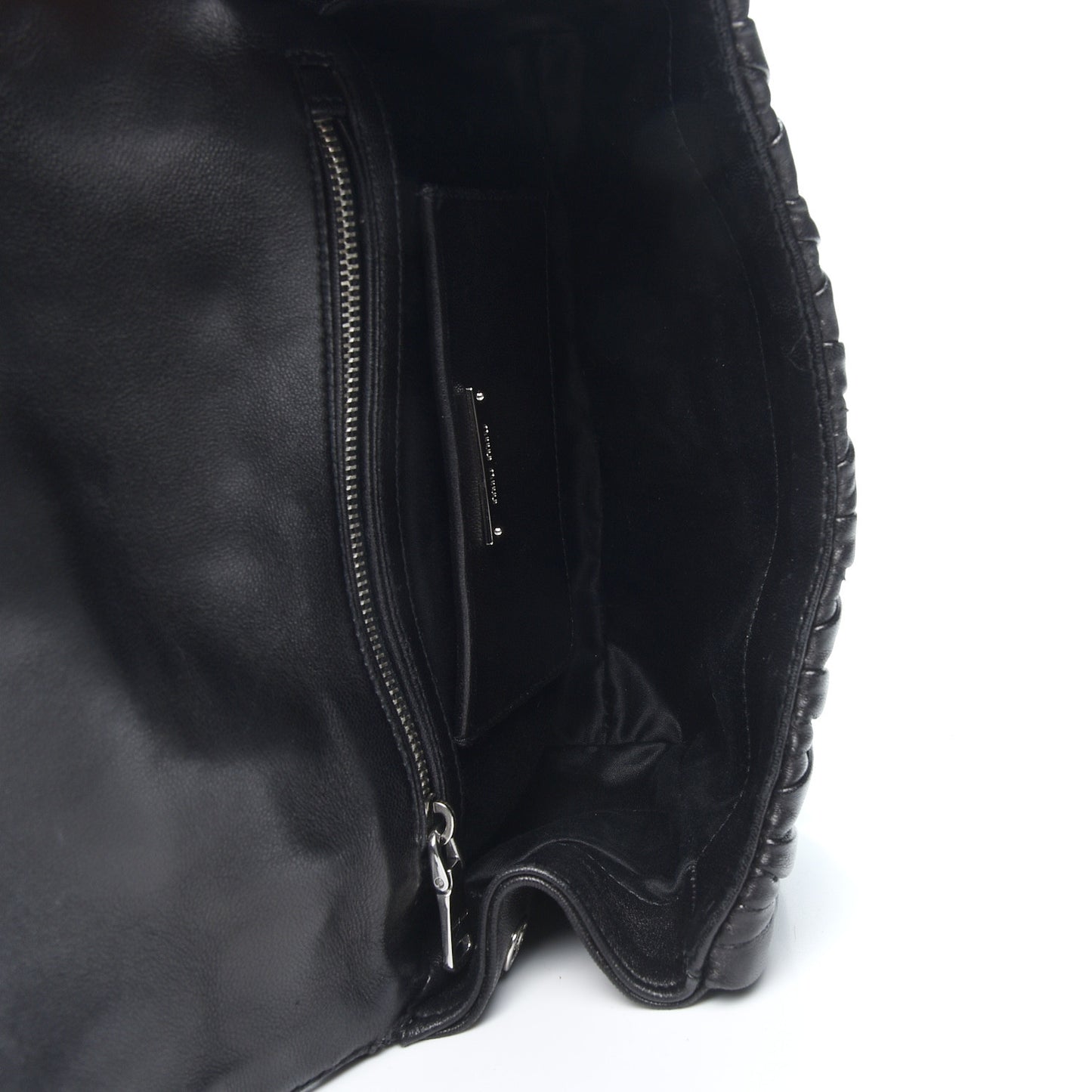 Nappa Matelasse Flap Black