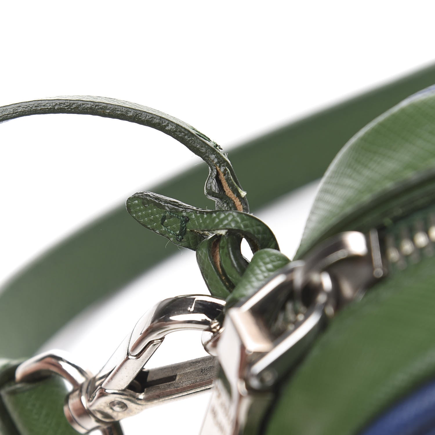 Prada Saffiano Buckle Bi-Color Camera Bag Bluette Lari 15 of 16