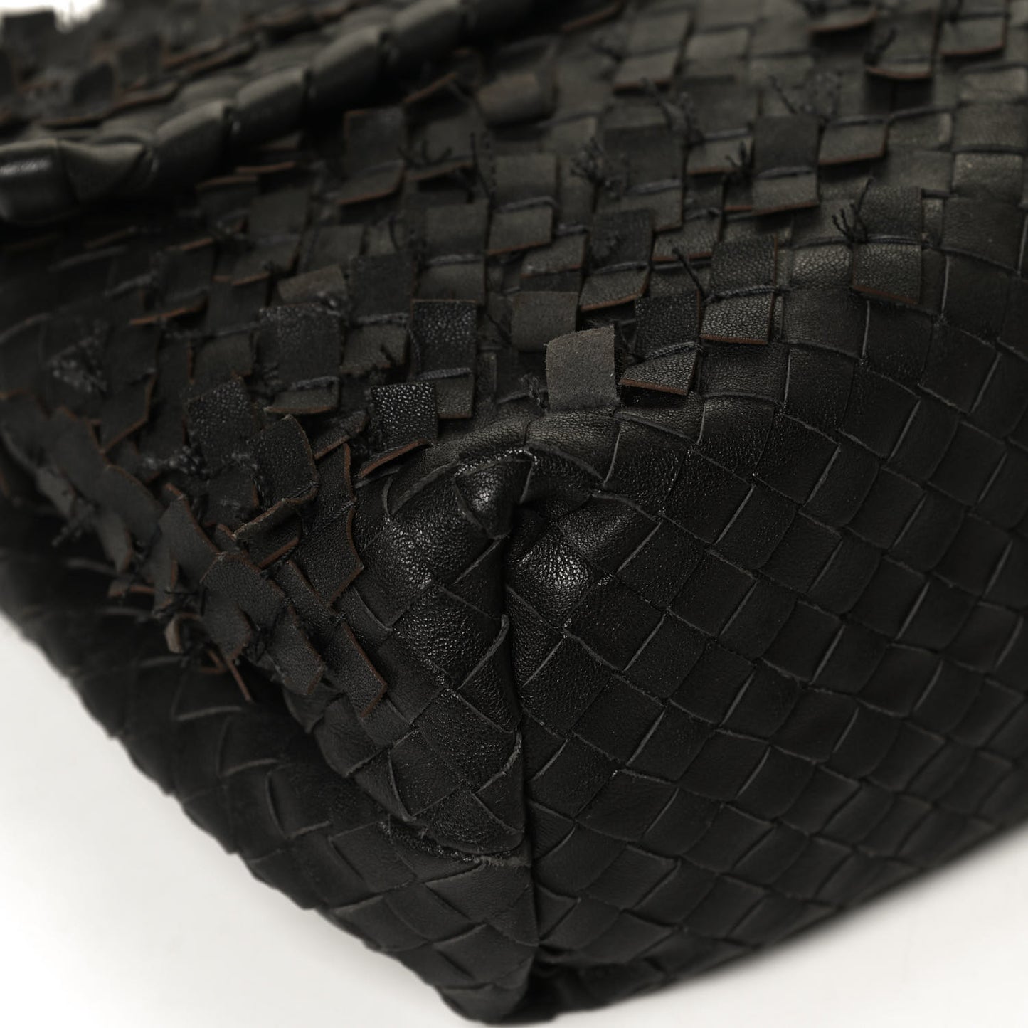 Nappa Intrecciato Fringe Flap Black
