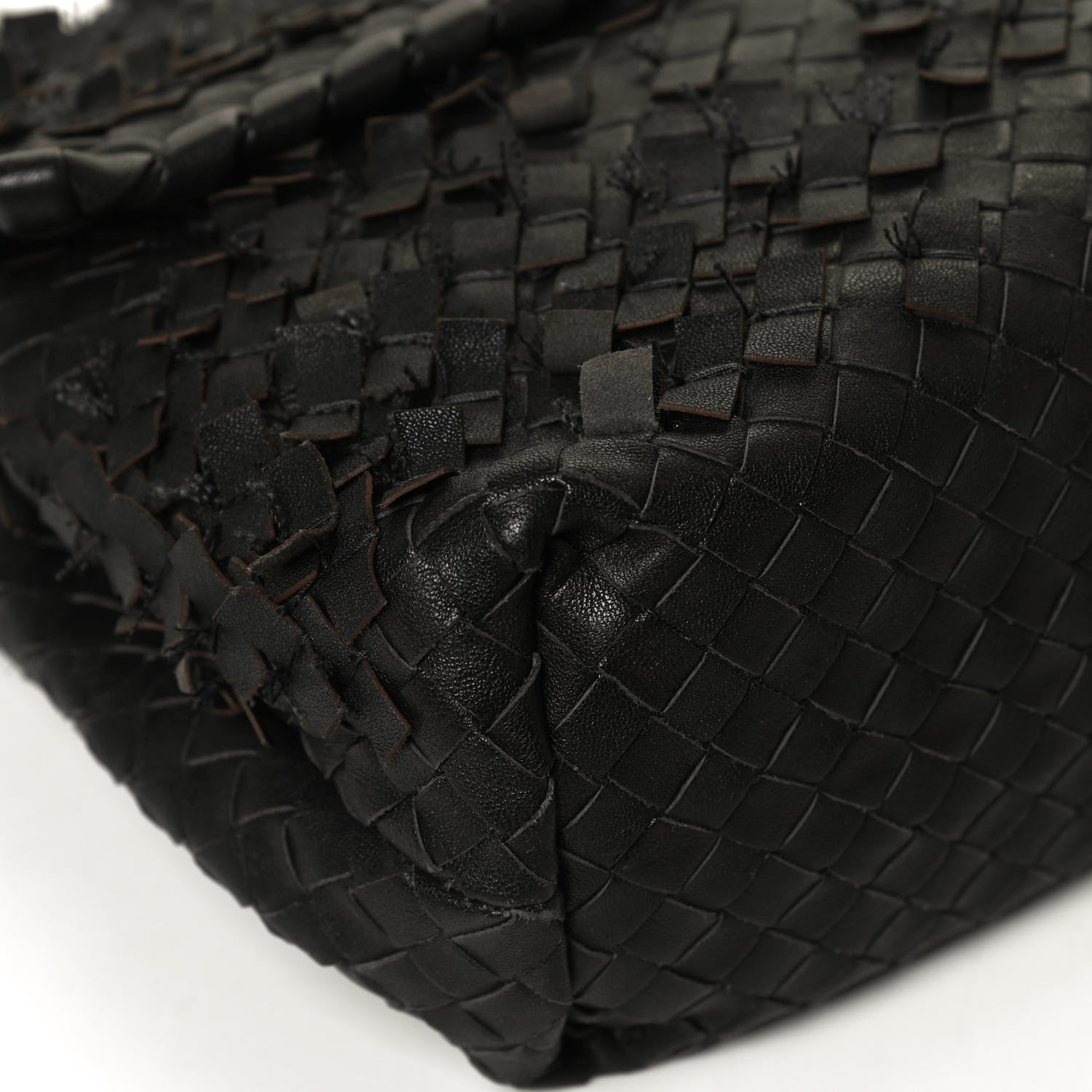 Bottega Veneta Nappa Intrecciato Fringe Flap Black 11 of 12