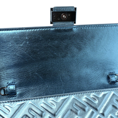 Fendi Metallic Nappa Matisse FF Embossed Wallet On Chain Laguna Palladio 11 of 15