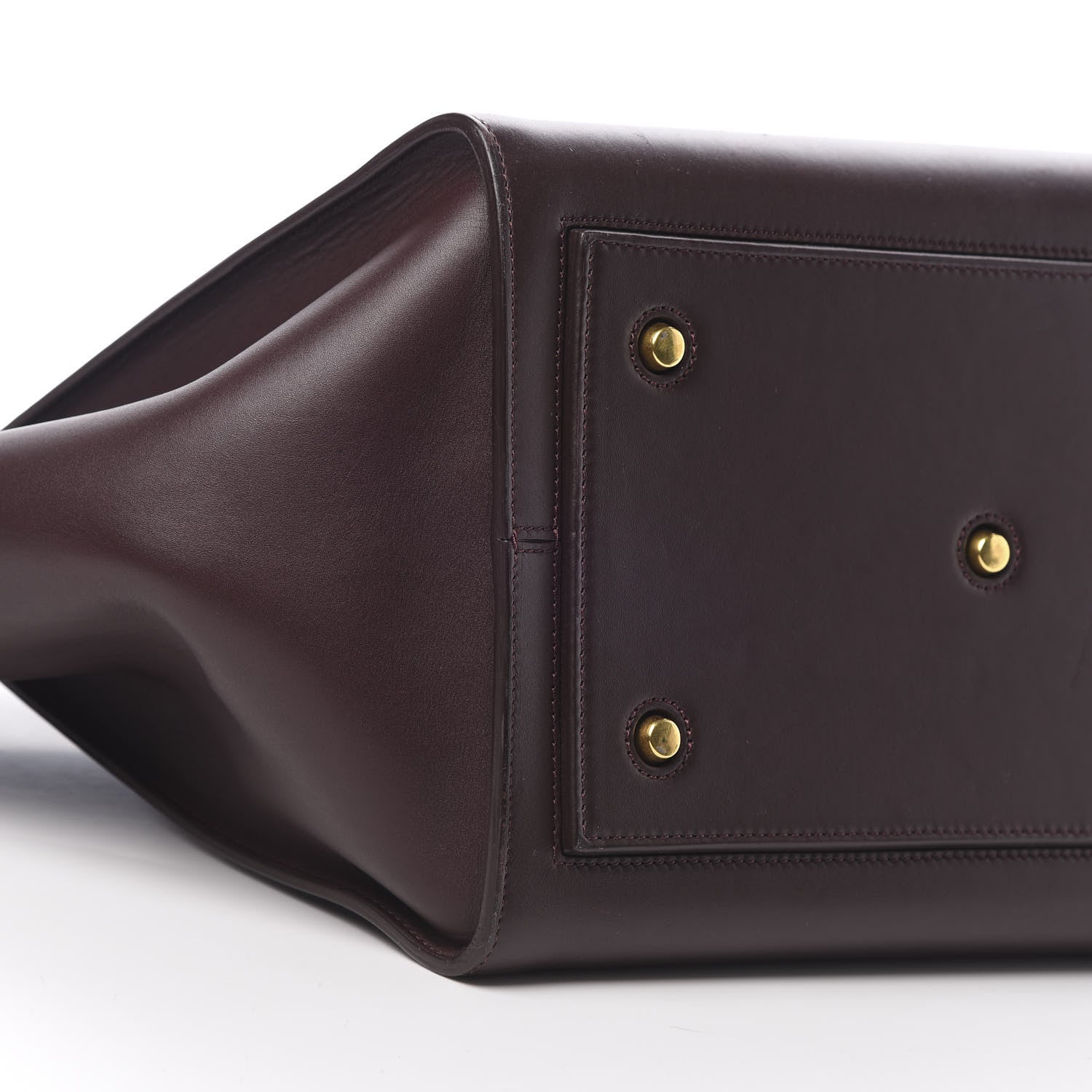 Celine Smooth Calfskin Large Bi-Color Tie Knot Tote Black Burgundy 9 of 21
