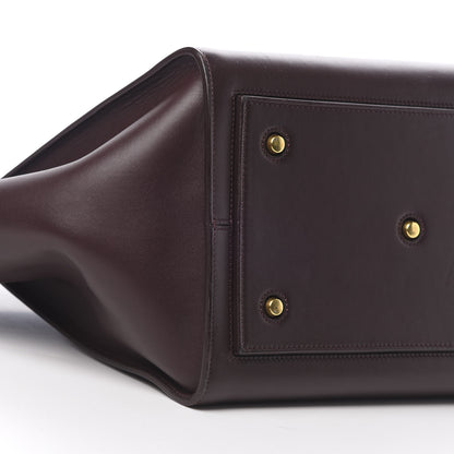 Celine Smooth Calfskin Large Bi-Color Tie Knot Tote Black Burgundy 9 of 21