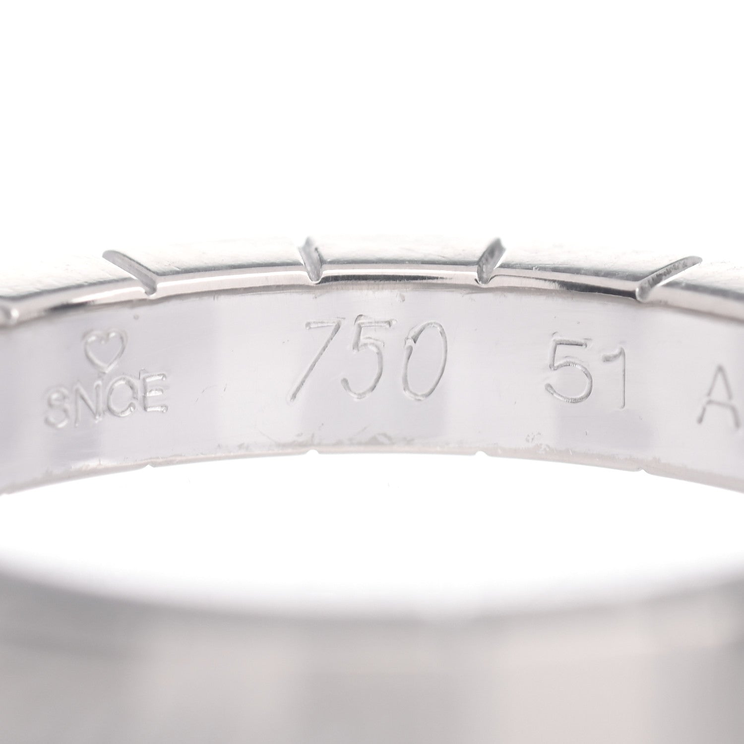 Cartier 18K White Gold Lanieres Ring 51 5.75 4 of 5