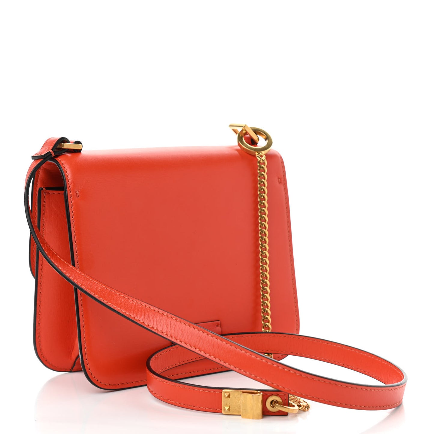 Smooth Calfskin Small VSling Shoulder Bag Orange