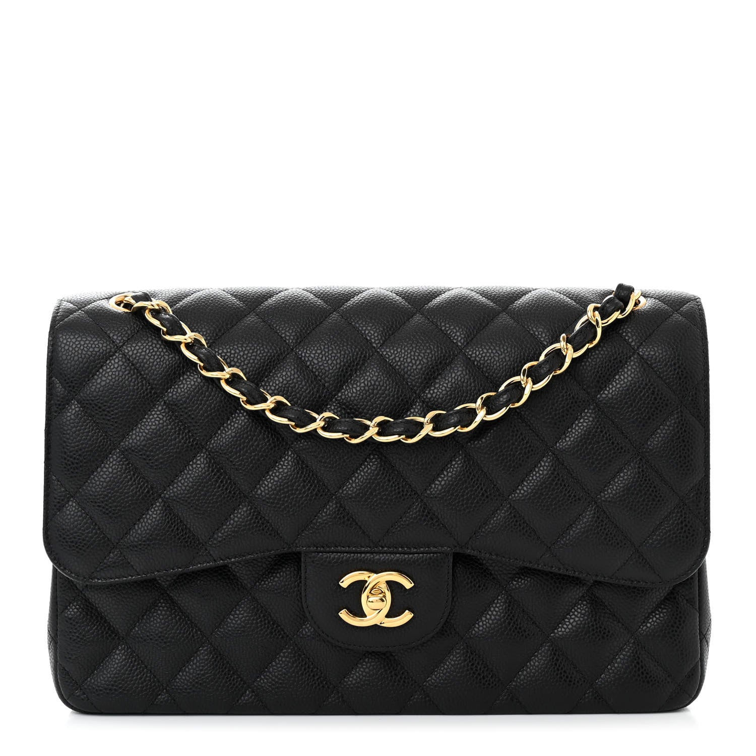 Chanel Caviar Quilted Jumbo Double Flap Black 1 of 10