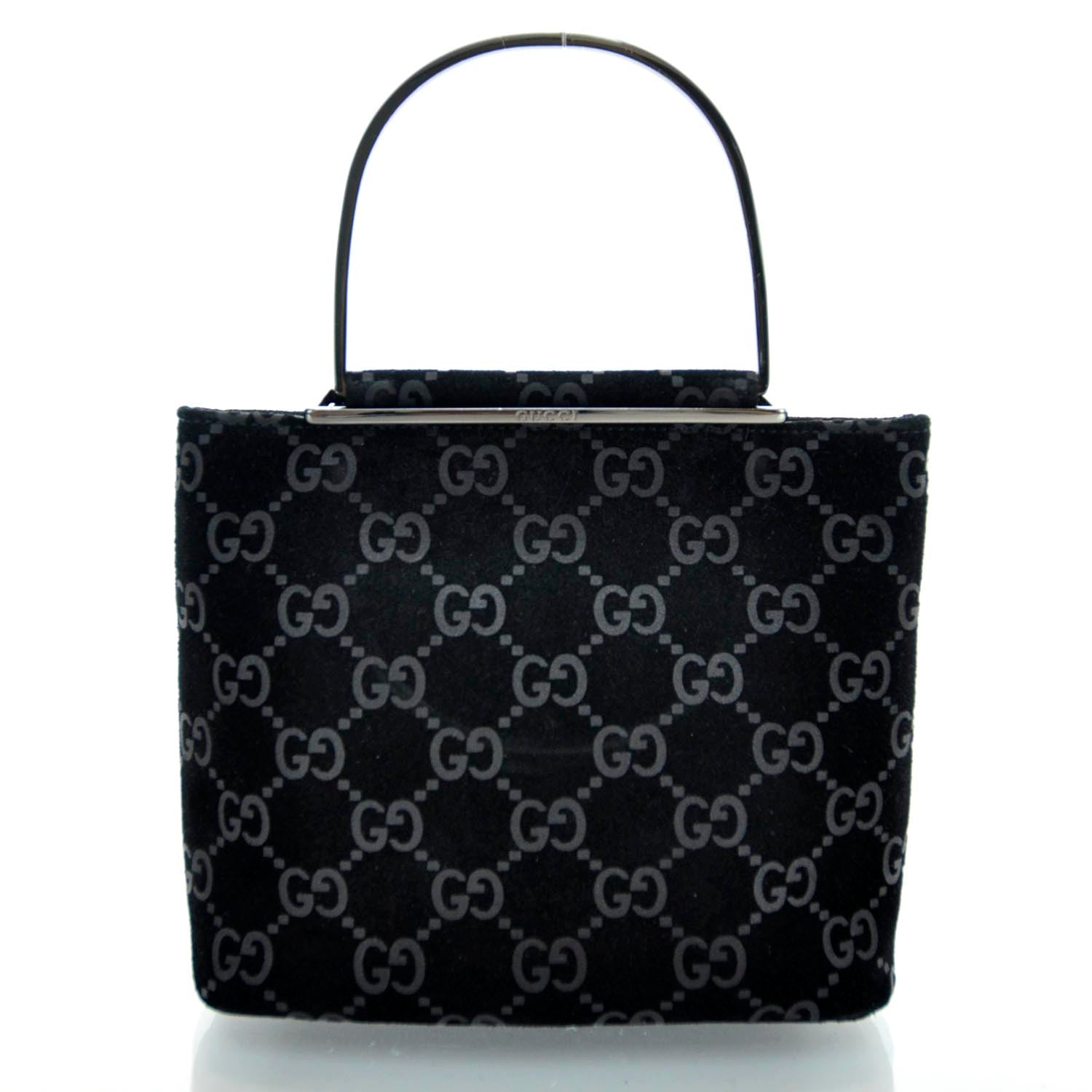 Gucci Guccissima Suede Evening Bag Black 1 of 10