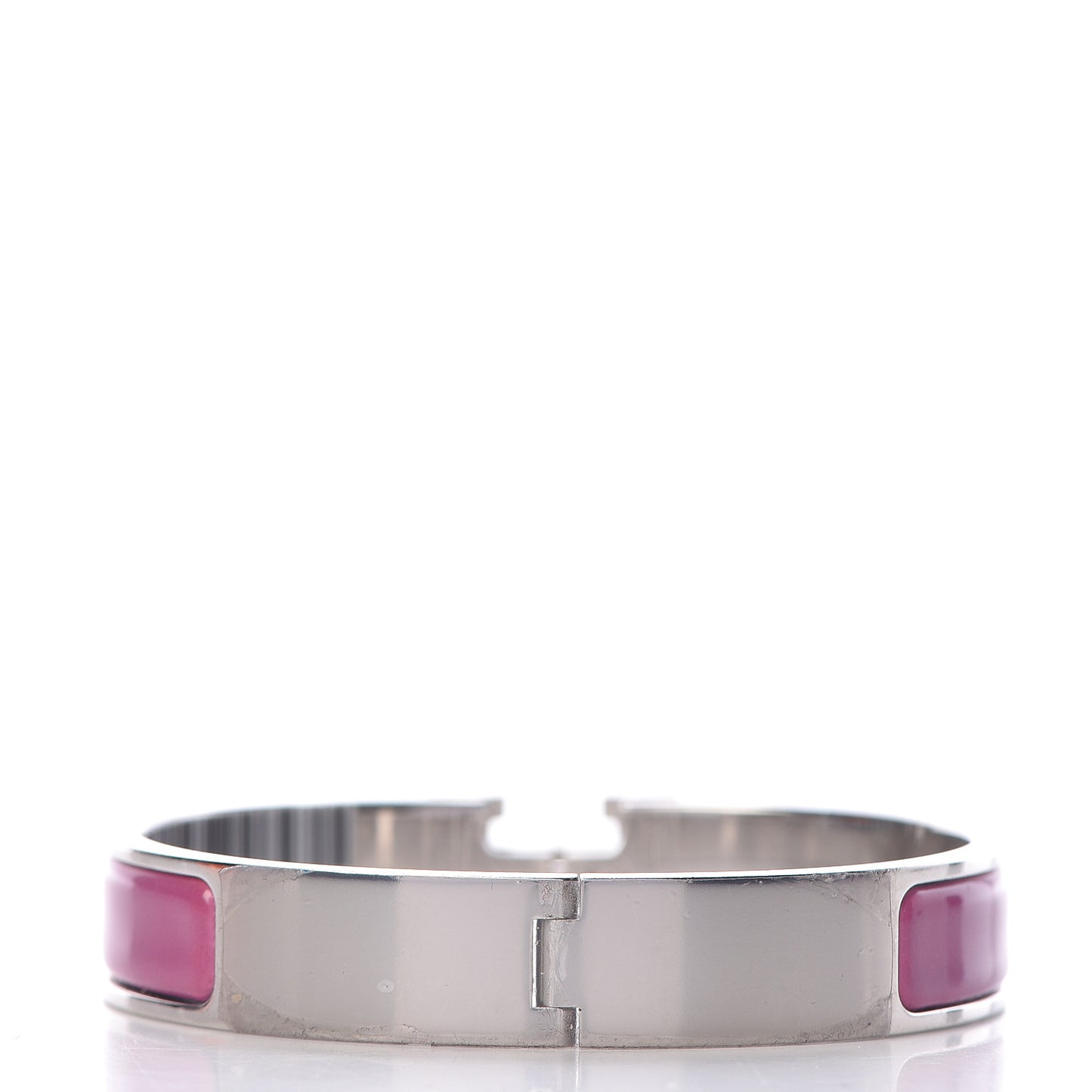 Enamel Narrow Clic Clac H Bracelet GM Rose Azalee