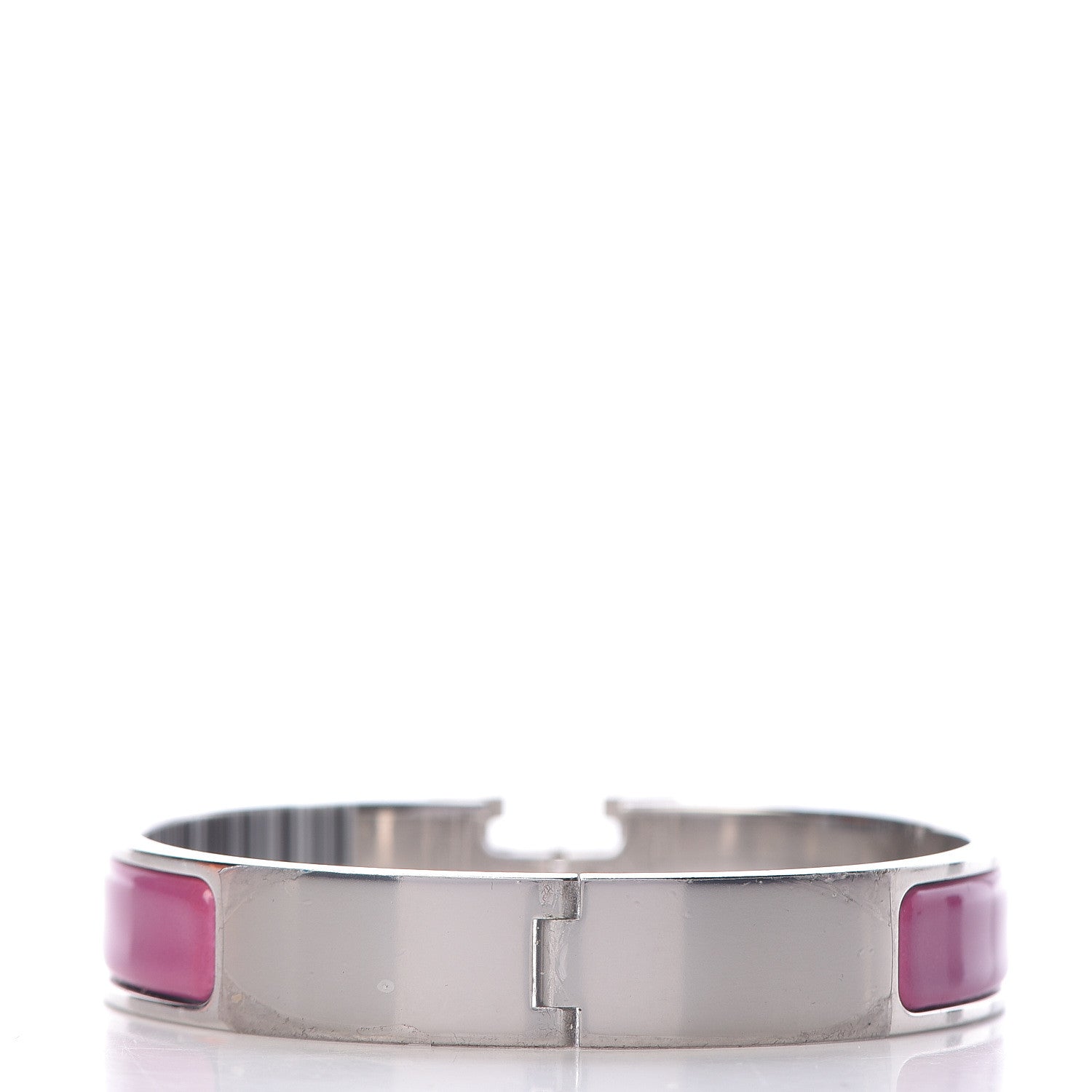 Hermes Enamel Narrow Clic Clac H Bracelet GM Rose Azalee 3 of 6