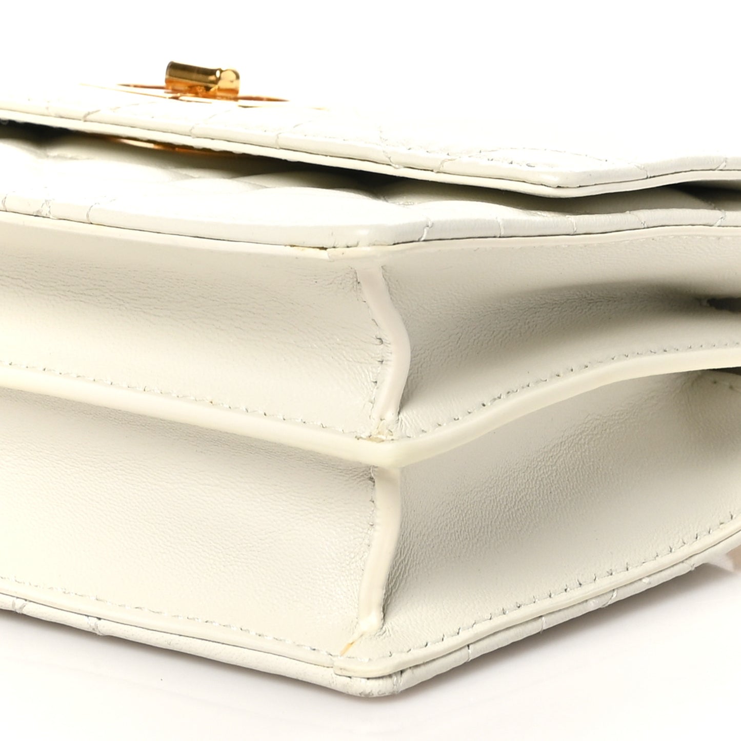 Lambskin Macrocannage Mini Miss Caro Bag Latte