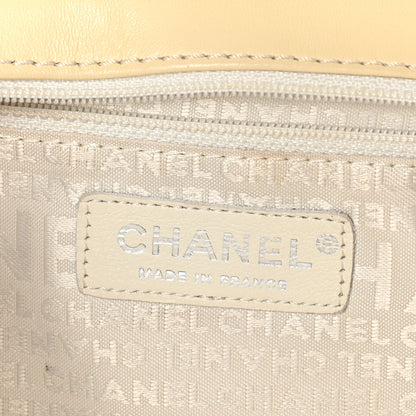Chanel Patent Quilted Jumbo Diagonal CC Flap Yellow 6 of 11