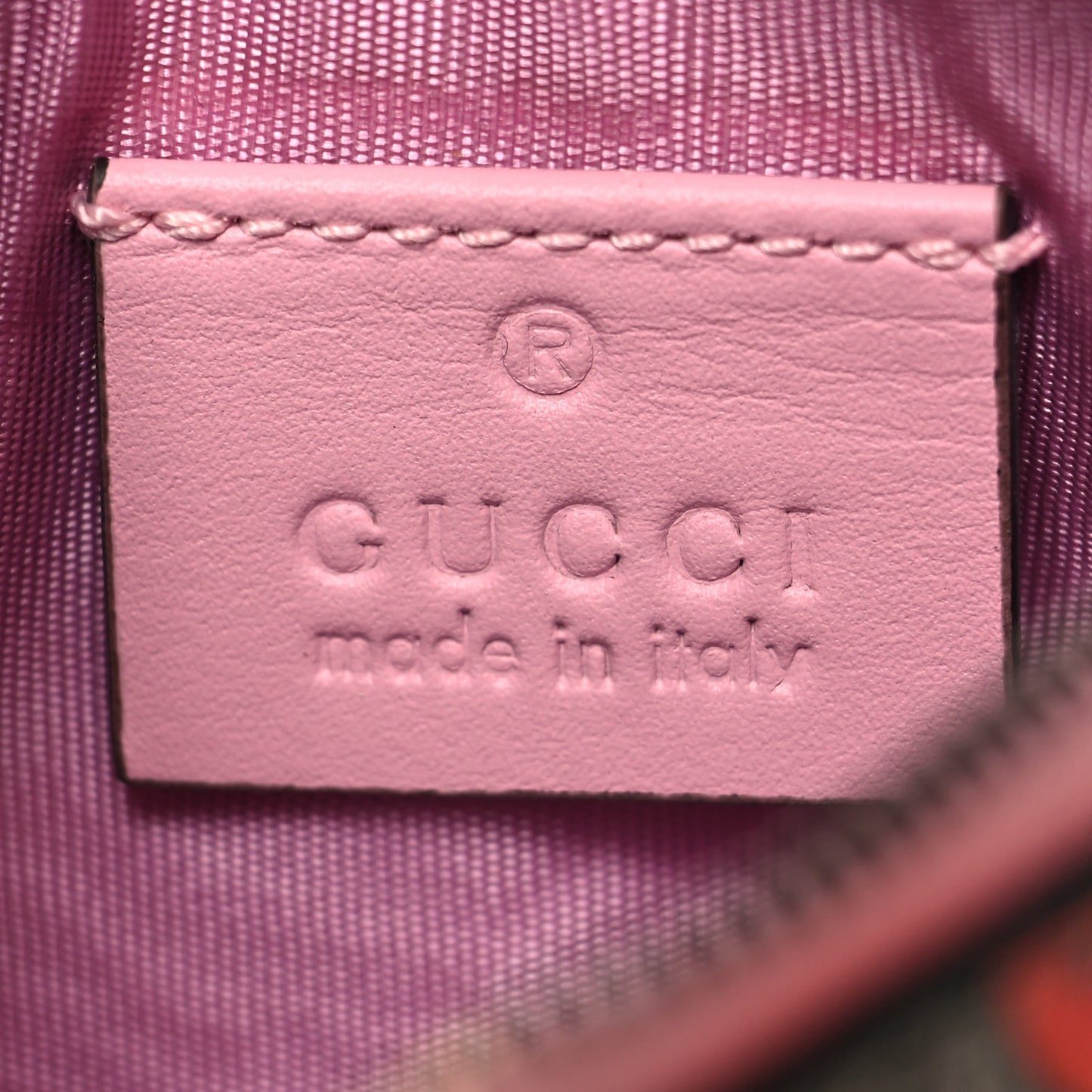GG Supreme Monogram Strawberry Key Case