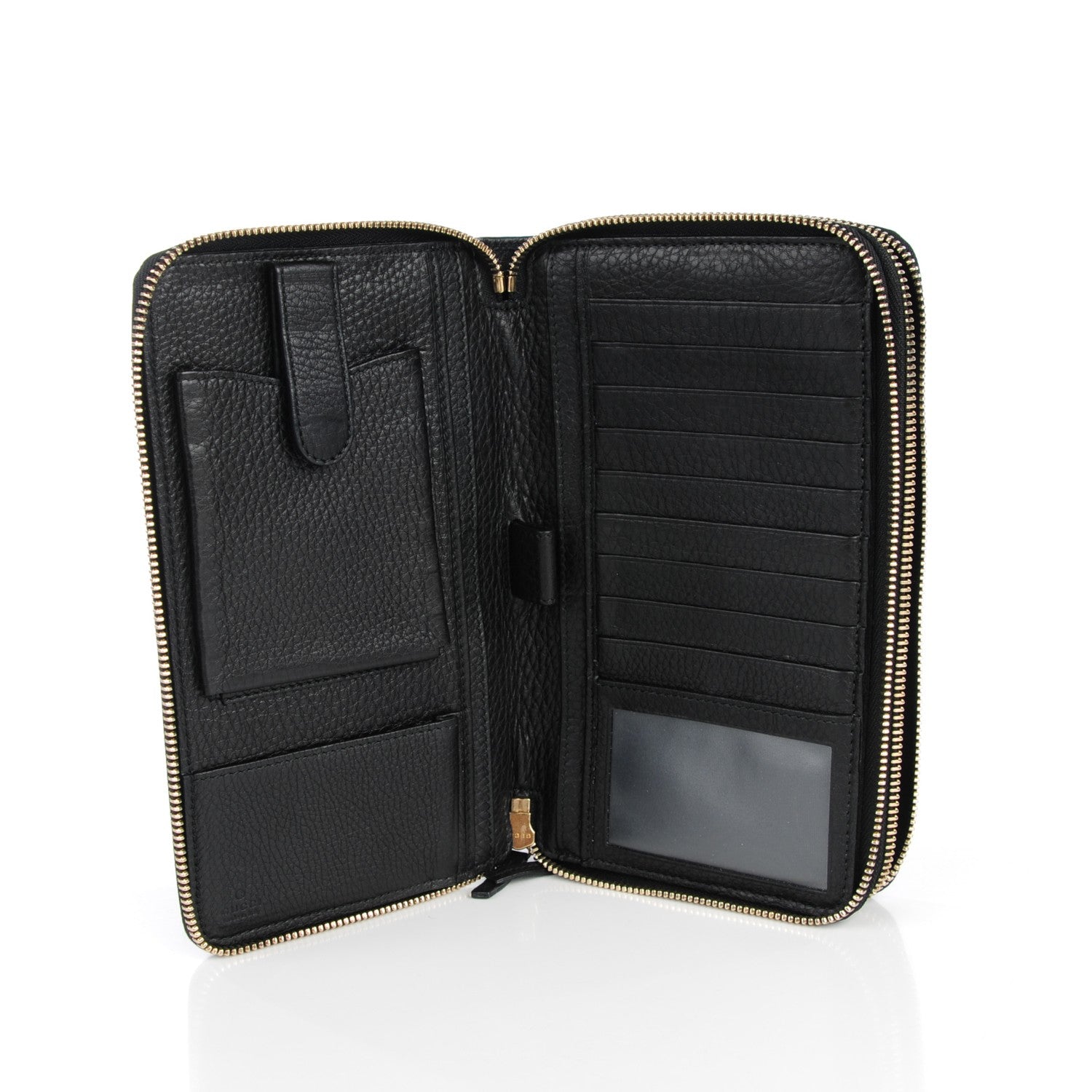 Gucci Pebbled Calfskin Soho Travel Document Case Black 5 of 8