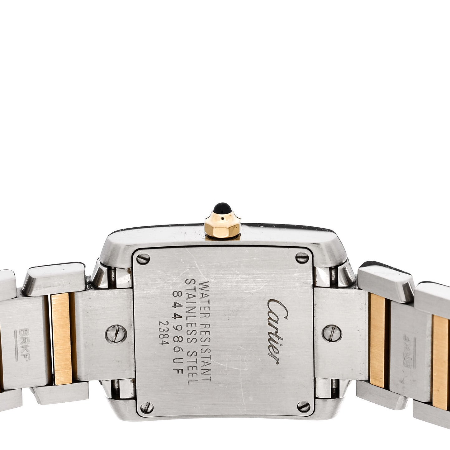 Stainless Steel 18K Yellow Gold 20mm Tank Francaise Quartz Watch