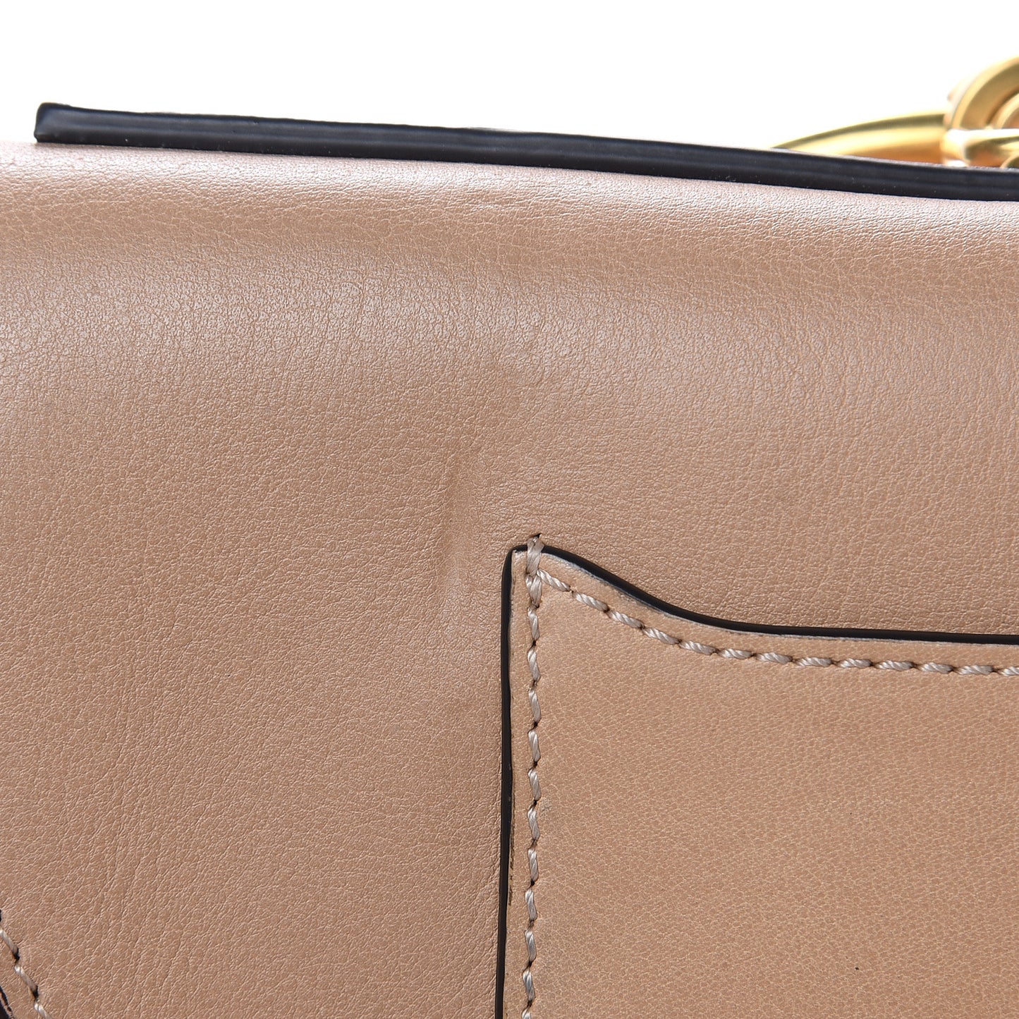 Calfskin Small Nile Bracelet Minaudiere Bag Biscotti Beige