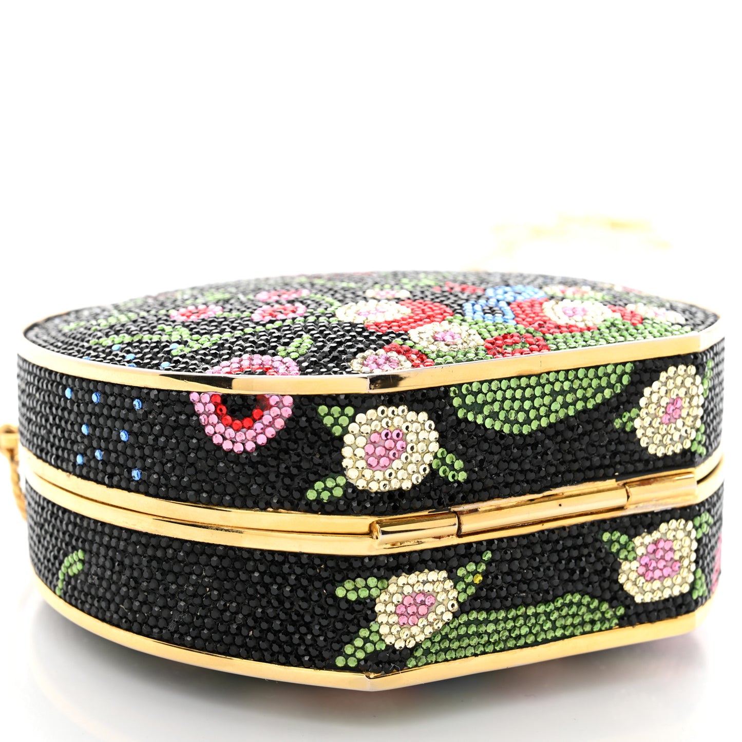Swarovski Crystal Floral Miniaudiere Clutch