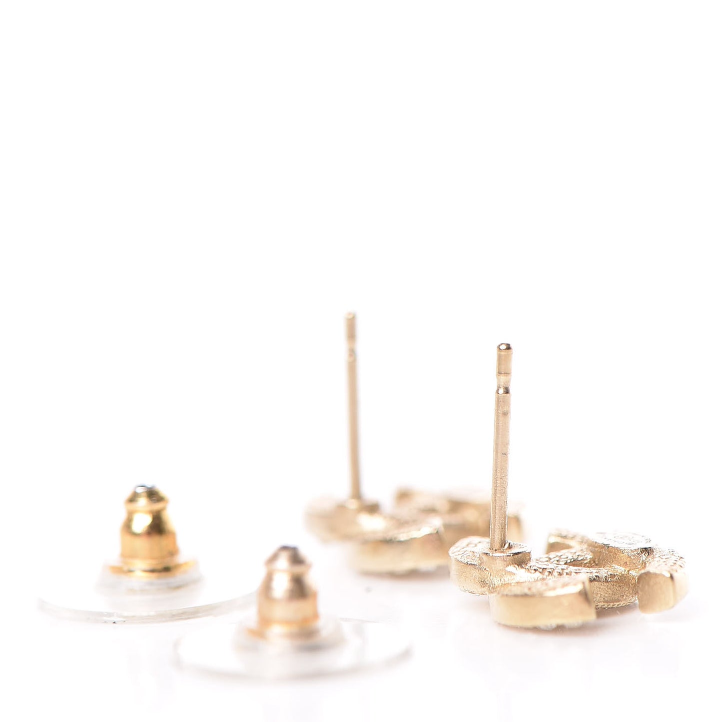 Crystal Mini CC Earrings Gold