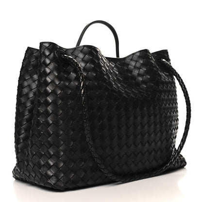 Bottega Veneta Nappa Intrecciato Large Andiamo Shoulder Bag Black 3 of 11